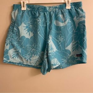 Patagonia Blue Hawaiian Floral Baggies Shorts